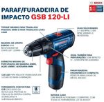 Parafusadeira-Furadeira-de-Impacto-3-8--Pol.-GSB-120-LI---Bateria---Carregador---BOSCH