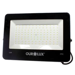 Refletor Led Slim 150w Bivolts 6500k - OUROLUX