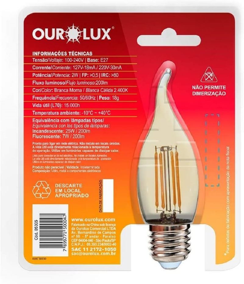 Lampada-SuperLed-Vintage-2w-BiVolts--Vela-Chama--2400k---OUROLUX