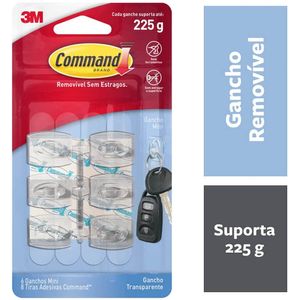 Gancho Adesivo Command Mini (6 peças) Transparante - 3M