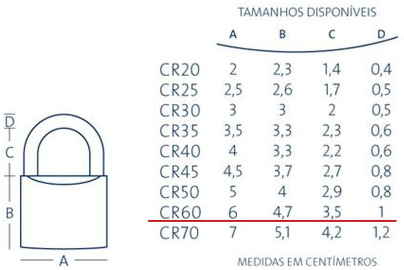 Cadeado-Latao-Standart--60mm--CR60---PAPAIZ
