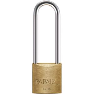 Cadeado Classico Latão Haste Longa (35x70mm) - PAPAIZ