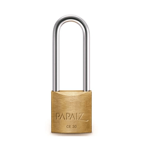 Cadeado Classico Latão Haste Longa (30x50mm) - PAPAIZ