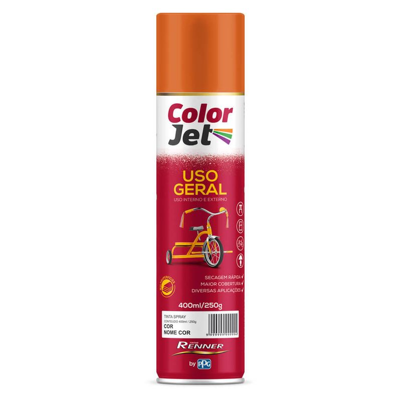 Tinta-Spray-Color-Jet-USO-GERAL--Laranja-400ml---TINTAS-RENNER