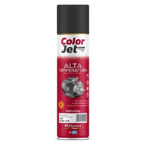 Tinta Spray Color Jet Alta Temperatura *Preto Fosco 400ml - TINTAS RENNER