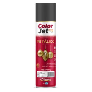 Tinta Spray Color Jet Metálico *Grafite Preto 400ml - TINTAS RENNER
