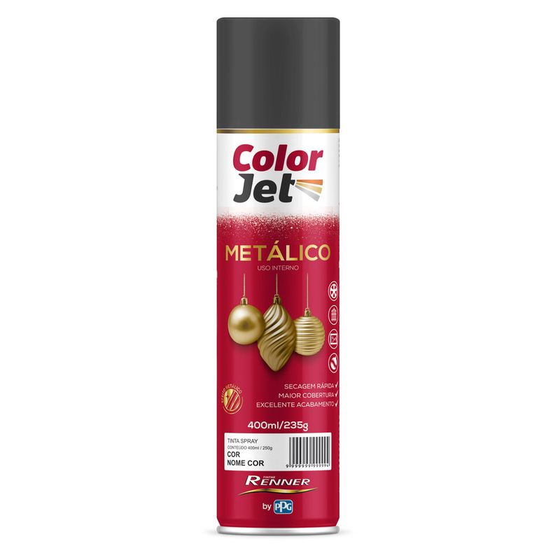 Tinta-Spray-Color-Jet-Metalico--Grafite-Preto-400ml---TINTAS-RENNER