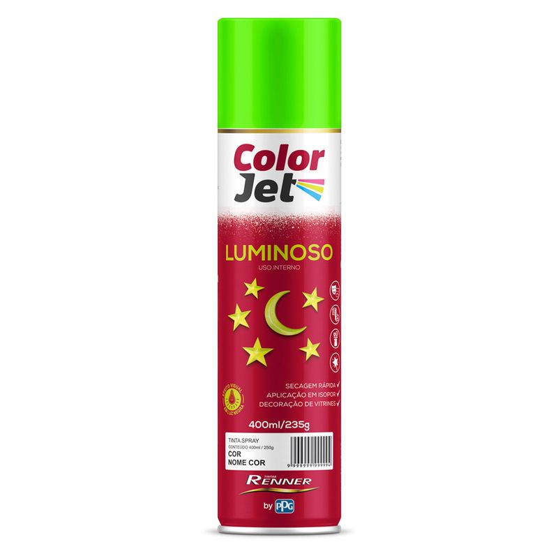 Tinta-Spray-Color-Jet-Luminoso--Verde-400ml---TINTAS-RENNER