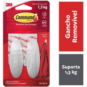 Gancho Design Adesivo Médio (2 und) - 3M
