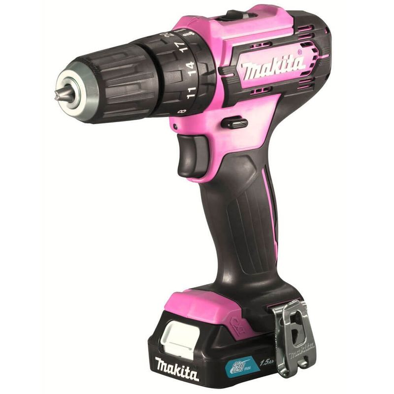Parafusadeira-Furadeira-de-Impacto-12V-Rosa-com-Carregador-2-Baterias-e-Maleta---MAKITA