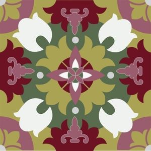Tecido Adesivo Azulejo Hidráulico 20x20cm c/12 PH212 - FLOK