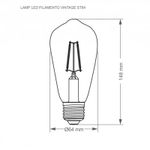 Lampada-Led-Filamento-Vintage--Fume-ST64-3w-E27---TASCHIBRA