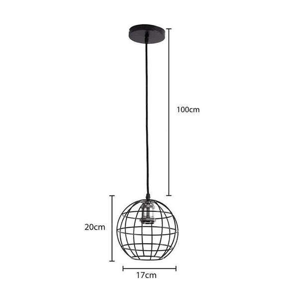 Pendente-Gradeado-20cm-E27-Metal---NORDECOR