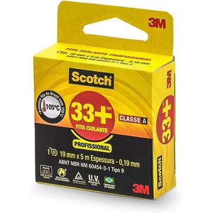 Fita Isolante 33+ pvc (19mm x 5m) *preto - 3M