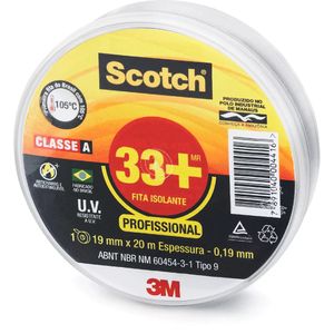 Fita Isolante 33+ pvc (19mm x 20m) *preto - 3M