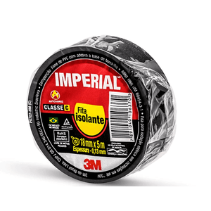 Fita Isolante Imperial Slim (18mm x 5m) *preto - 3M