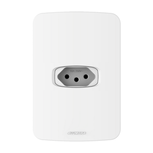 Conjunto Montado Tomada 2P+T 10A 250V Pb Branco Gracia - Maxx Alumbra